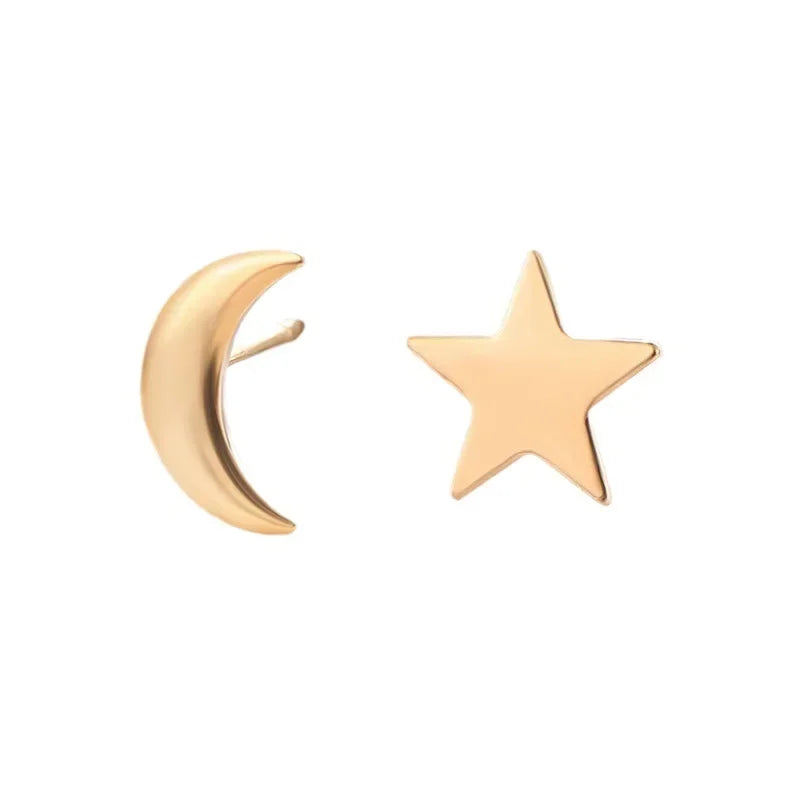 1Pair Little Moon Star Earrings