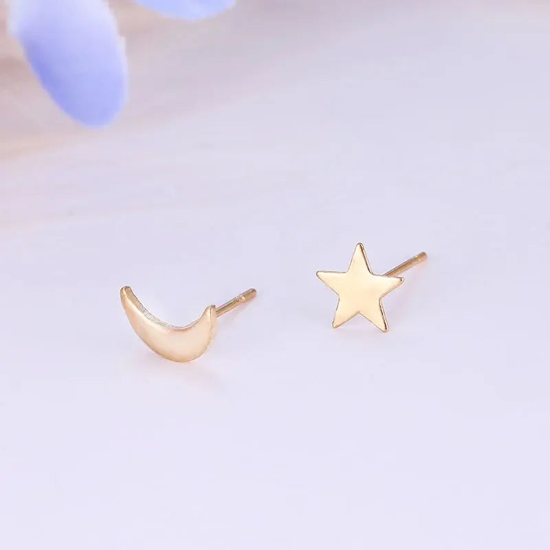 1Pair Little Moon Star Earrings