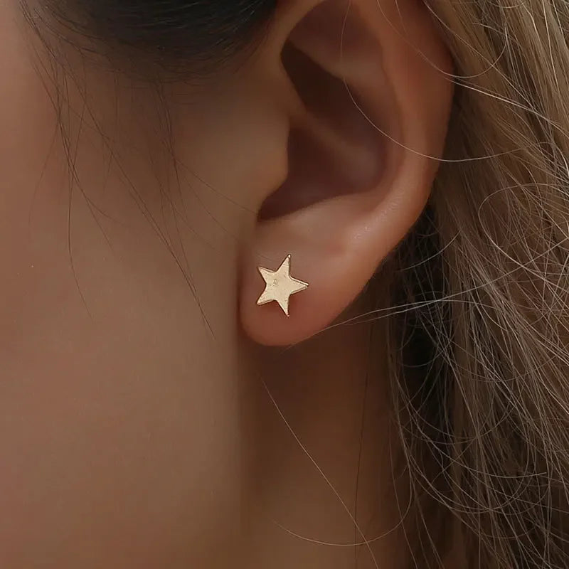 1Pair Little Moon Star Earrings